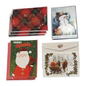 Set of 8 Misc Christmas/Holiday Greeting Cards with Envelopes "Merry Christmas"